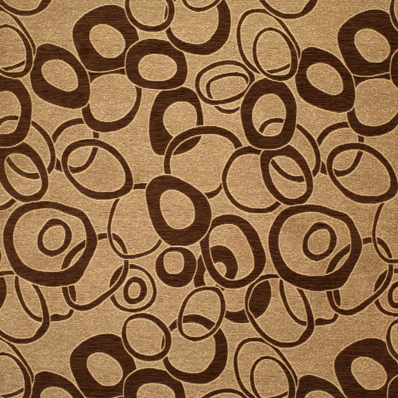 Coffee - Brown Abstract Geometric Upholstery Fabric 54 Inches"